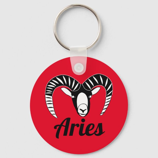 Chaveiro Símbolo Aries Ram Sinal Astrológico (Frente)