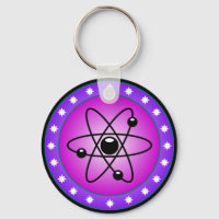 Símbolo Atom em fundo rosa