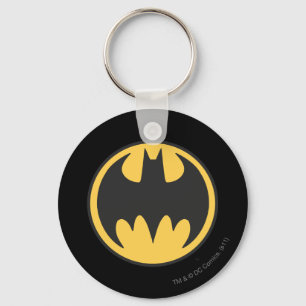 Chaveiro Símbolo Batman Logotipo do círculo amarelo escur