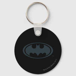 Chaveiro Símbolo Batman   Logotipo preto e branco