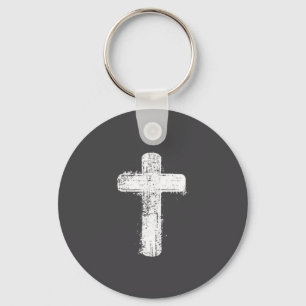Chaveiro Símbolo Cristão Minimalista Cruz Simples Fé