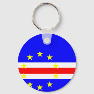 Chaveiro Símbolo da bandeira de país de Cabo Verde por