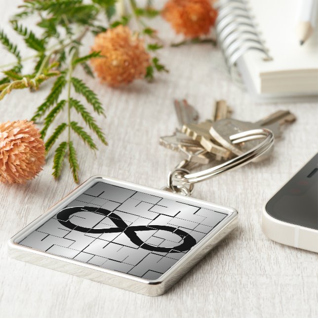 Chaveiro Símbolo da infinidade no design do abstrato do (Lateral)