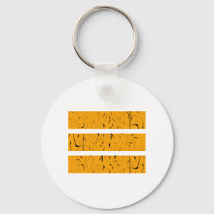 Chaveiro Símbolo de 3 linhas legal   Uniformidade e Harmoni