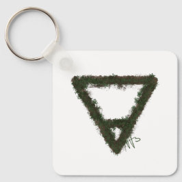 Chaveiro Símbolo de Alquimia do Elemento Rocky Earth Metal