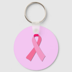 Chaveiro Símbolo de Apoio à Consciencialização da Fita Rosa