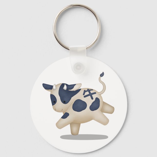 Chaveiro Símbolo de Astrologia Custa Zodiac Ox Chinês (Frente)