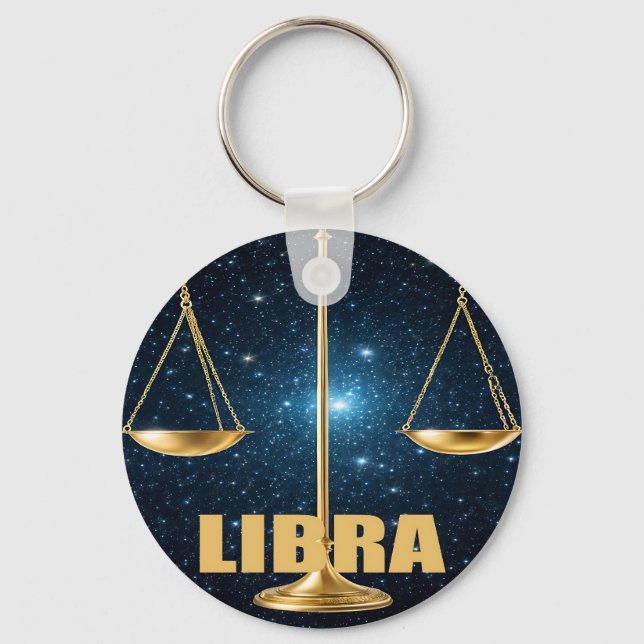 Chaveiro Símbolo de astrologia de Libra (Frente)