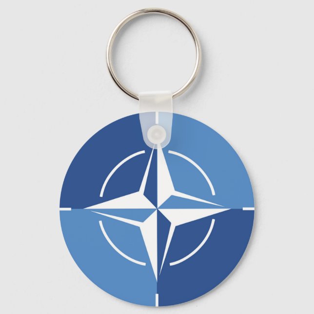 Chaveiro Símbolo de bandeira da NATO ONAT Organização do Tr (Frente)