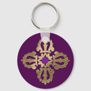 Chaveiro Símbolo de budista do ouro Vajra