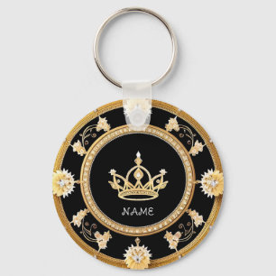 Chaveiro Símbolo de Coroa Real Ornamentada Elegante