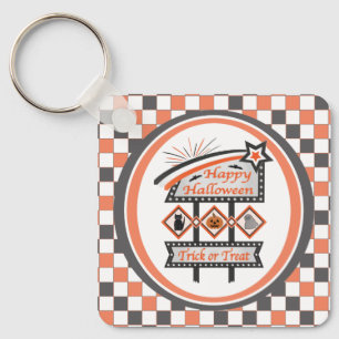 Chaveiro Símbolo de Dia das Bruxas da Vintagem Retroativa -