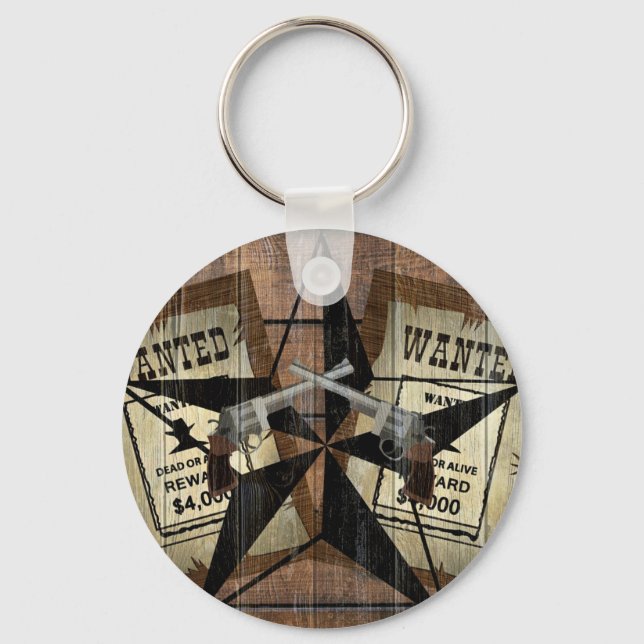 Chaveiro Símbolo de dois pistolas ocidentais russo do Texas (Frente)