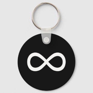Chaveiro Símbolo de Infinito Branco