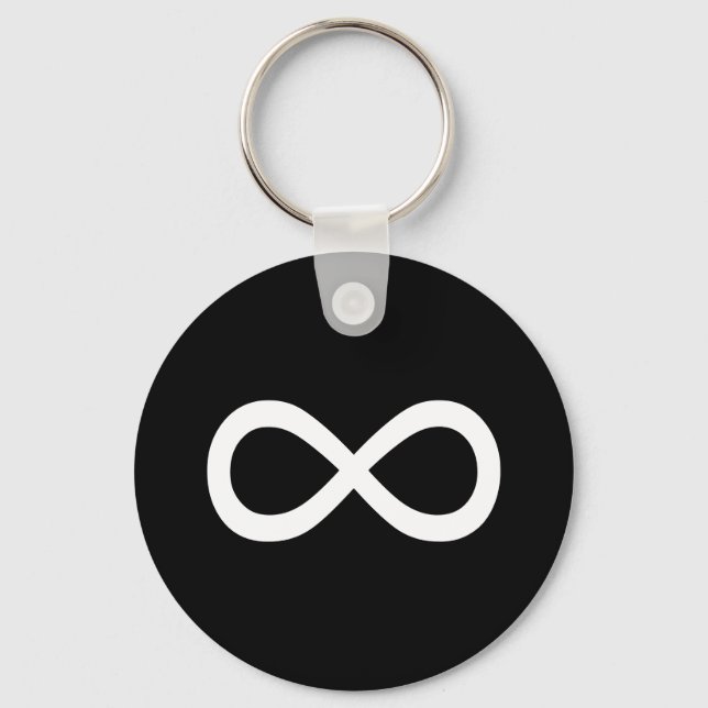 Chaveiro Símbolo de Infinito Branco (Frente)