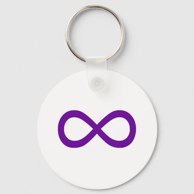 Chaveiro Símbolo de Infinito Roxo (Frente)