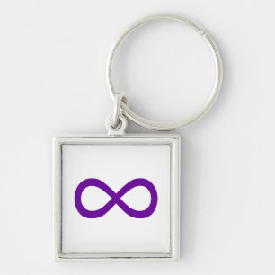 Chaveiro Símbolo de Infinito Roxo