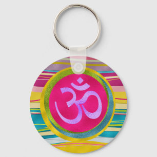 Chaveiro Símbolo de OM do brilho de Colorfull