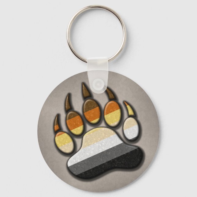 Chaveiro Símbolo de Pata Colorida do Sinalizador do Ordenad (Frente)
