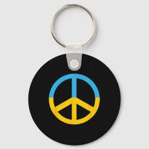 Chaveiro Símbolo de Paz Com as Cores da Bandeira da Ucrânia