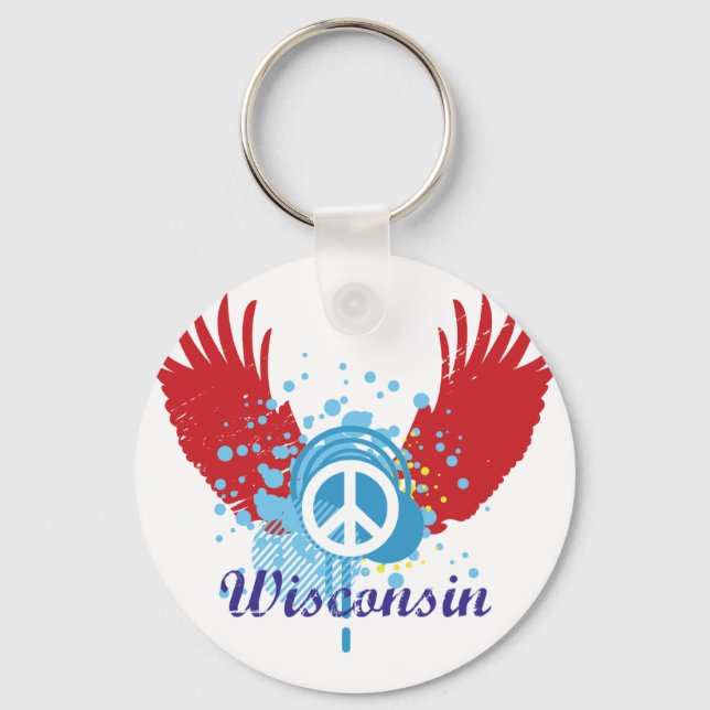 Chaveiro Símbolo de Paz de Wisconsin (Frente)