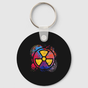 Chaveiro Símbolo de Radiação de Medicina Nuclear Colorido R