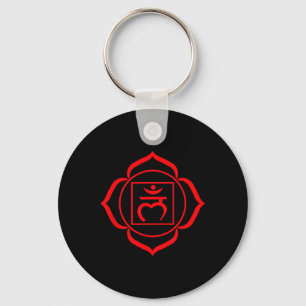 Chaveiro Símbolo do Chakra Raiz Vermelho Muladhara Iogue Yo