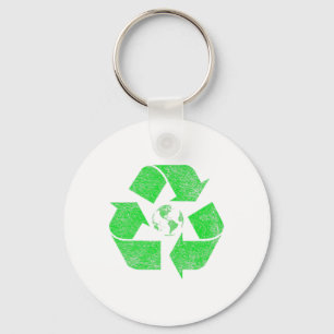 Chaveiro Símbolo do reciclar Logotipo Terra Dia Verde Acord