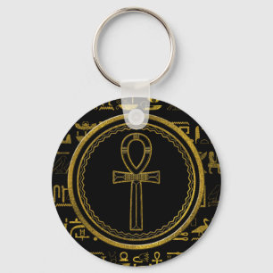 Chaveiro Símbolo Dourado egípcio Ankh Cross