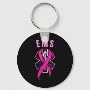 Chaveiro Símbolo EMS para um Rosa de Consciência do Cancer