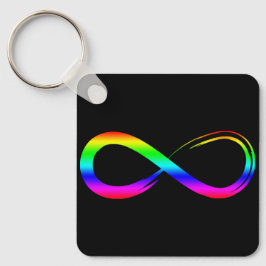 Chaveiro Símbolo Infinito Lgbt Orgulho gay Rainbow Black