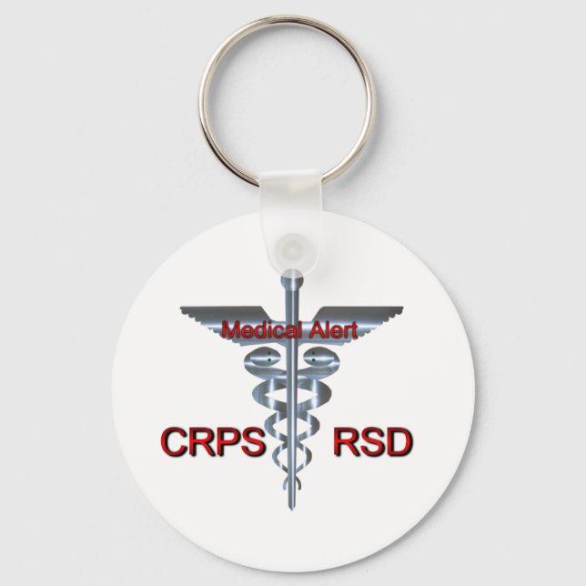 Chaveiro Símbolo médico - Alerta médico RSD do CRPS (Frente)