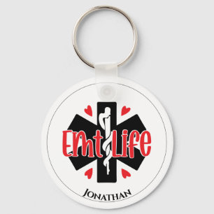 Chaveiro Símbolo Médico Personalizado da Vida EMT