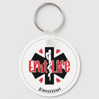 Chaveiro Símbolo Médico Personalizado da Vida EMT
