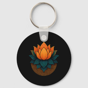Chaveiro Símbolo Ornate Lotus Mandala Yoga Meditação Zen Ch