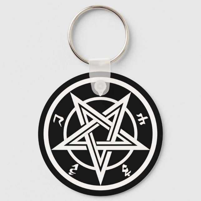 Chaveiro Símbolo pentagrama clássico (Frente)