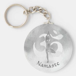 Chaveiro Símbolo Pose Om da Árvore de Meditação de Instruto