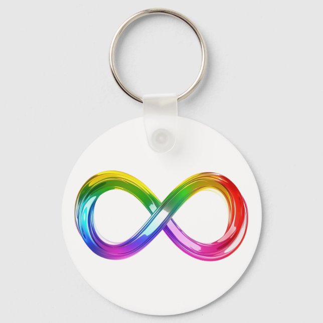 Chaveiro Símbolo Rainbow Inifinity (Frente)