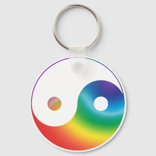 Chaveiro Símbolo Rainbow Yin Yang