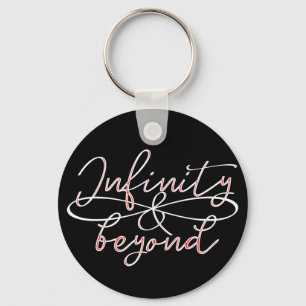 Chaveiro Símbolo sem fim simples de citação caligráfica