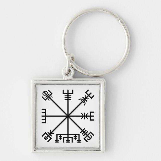 Chaveiro Símbolo Viquingue Vegvisir (Frente)