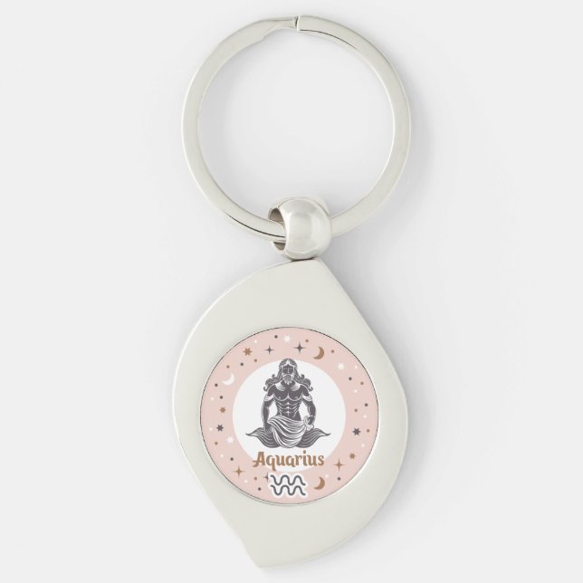 Chaveiro Símbolo Zodiac Aquarius (Frente)