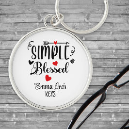 Chaveiro Simple Blessed Christian Saying Custom