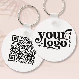 Chaveiro Simple Business Logo QR Code Company Promotional 