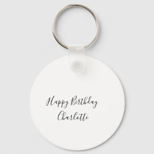 Chaveiro SIMPLE MINIMAL.CUTE ADICIONE NOME BEBÊ feliz anive