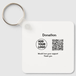 Chaveiro Simple minimal q r code add logo social-media text