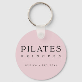 Chaveiro Simple Personalized Blush Pink Pilates Princess