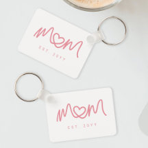 Simples Coração de Scripto Rosa Fofo Nova Mãe Esta