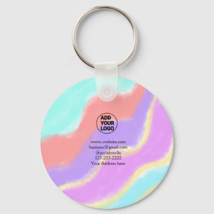 Chaveiro simples e mínimo adicione seu logotipo/design aqui