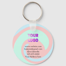 Chaveiro simples e mínimo adicione seu logotipo/design aqui